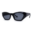 thumbnail image 3 of Womens Mod Thick Plastic Chunky Cat Eye Sunglasses All Black, 3 of 4