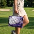 thumbnail image 4 of Yuyamidu Purple Marble Print Golf Cart Seat Covers with Pockets Universal Golf Cart Seat Towel Blanket Accessories for Club Car and More 2-Person Seat Golf Cart, 4 of 8