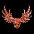 thumbnail image 3 of Inlay Sticker for Guitars & Bass - Winged Skull - Abalone Red,B-137WS-RD, 3 of 4