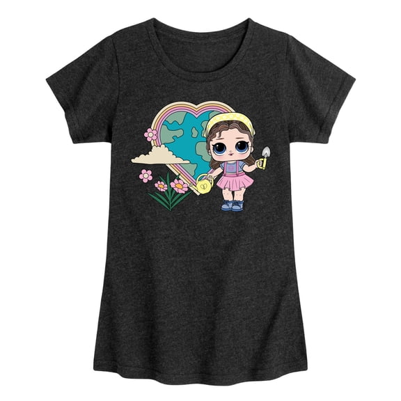 LOL Surprise! Dolls - Grow Grrrl Hearts the Earth - Toddler & Youth Girls Short Sleeve Graphic T-Shirt