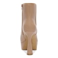 thumbnail image 3 of INC Womens Beige 1-1/2" Platform Comfort Alize Round Toe Stiletto Zip-Up Booties 9 M, 3 of 4