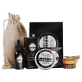 thumbnail image 1 of Men's beard care 5-piece set, beard brush, beard trimmer, beard soap, beard oil combo set, 1 of 3