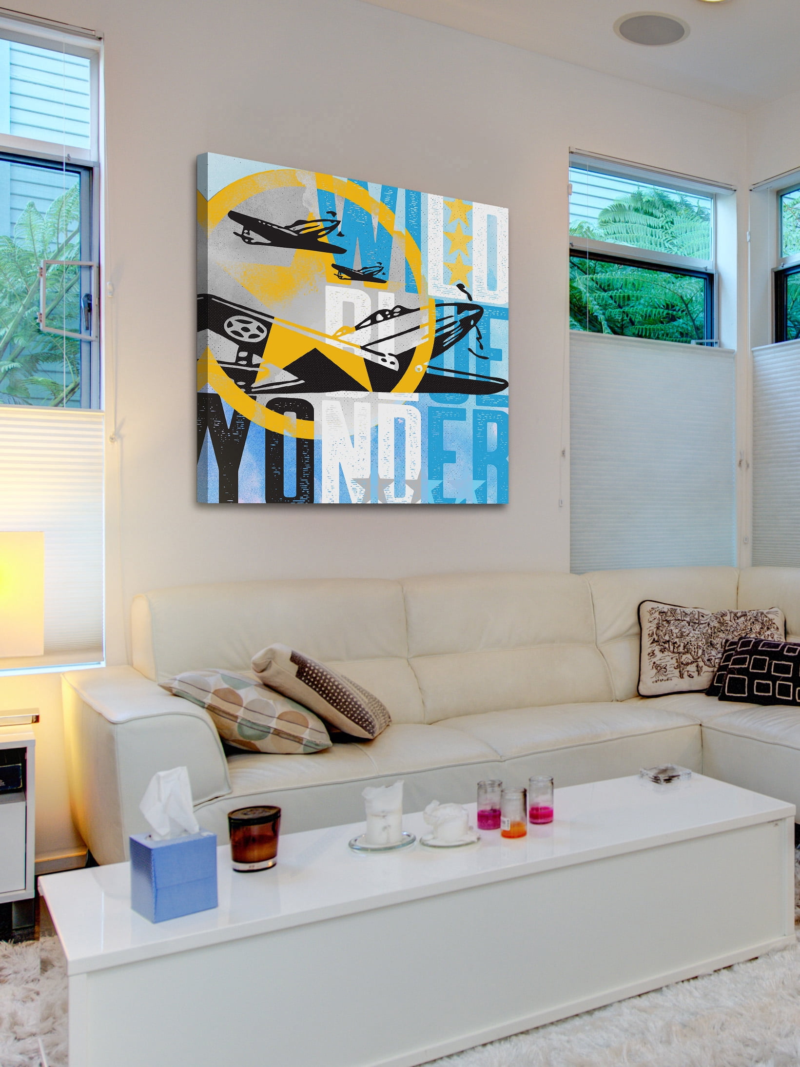 "Wild Blue Yonder Planes" Painting Print on Wrapped Canvas