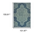 thumbnail image 3 of HomeRoots 9' X 13' Blue Oriental Stain Resistant Indoor Outdoor Area Rug, 3 of 6