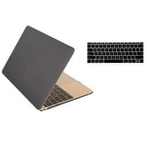 Mosiso MacBook 12-Inch 2 in 1 Soft-Touch Plastic Hard Case and Keyboard Cover for MacBook 12" with Retina Display A1534 (2016 / 2015 Newest Version), Black