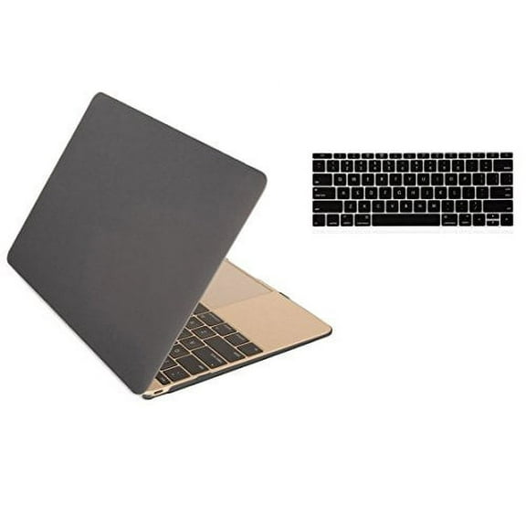 Mosiso MacBook 12-Inch 2 in 1 Soft-Touch Plastic Hard Case and Keyboard Cover for MacBook 12" with Retina Display A1534 (2016 / 2015 Newest Version), Black