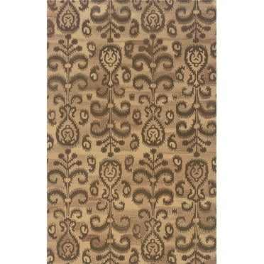 Sphinx Anastasia Area Rug 68002 Sand Floral Damask 2' 6" x 8' Rectangle