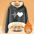 thumbnail image 2 of Wyzesi Chandails en Molleton pour Femmes Col Rond avec Boutons Cardigan d'Hiver Rembourré en Velours Chaud Sweat à Capuche Sherbet Veste Chandails en Molleton pour Femmes Mode Automne Chandails en Molleton Overd Coton, 2 of 3
