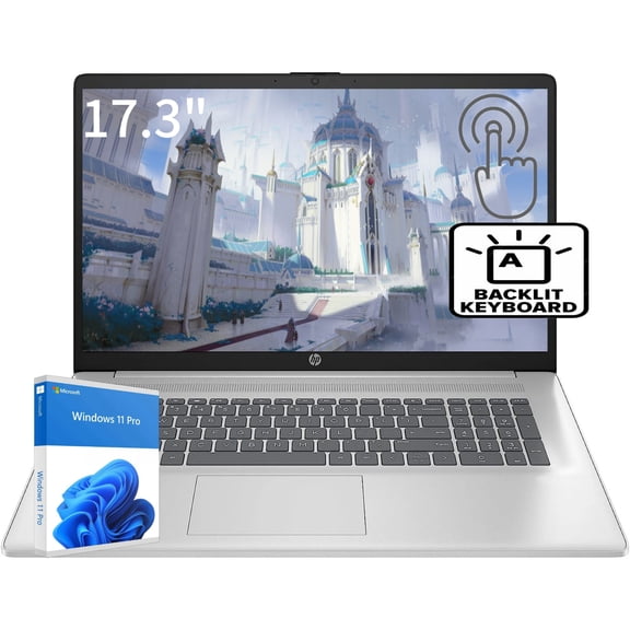 HP 17 Touchscreen Laptop for Business, 17.3" HD Display,Intel Core i5-1335U (Beat i7-1255U) Processor, 8GB RAM, 1TB SSD, Wi-Fi 6, Windows 11 Pro