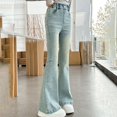 thumbnail image 6 of KVPLBQFD Girls Flare Jeans Stretchy Slim Bell Bottom for Kids Soft Stretch High Waist Denim Pants Teens Trendy Casual School Everyday Wear, 6 of 8