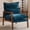 Blue-Green, variant on Ktaxon Chenille Accent Chair, Solid Wood Armrests Armchair, Metal Frame for Stability, Single Sofa with Comfortable Cushions and Lumbar Pillow Beige