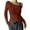 A-Brick Red155, variant on Womens T-Shirts Plain Thin Off Shoulder Long Sleeve Fitted Shirts Valentine'S Day Spring Wear Chic Stylish Tops