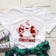 thumbnail image 1 of Camiseta navideña de Mickey Minnie de Disney para mujer, ropa de Navidad con vibraciones para Festival de moda, Tops familiares, camiseta Tumblr 2022, 1 of 5