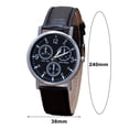 thumbnail image 5 of Tnobhg Men Quartz Watch Round Glass Dial Clear Print Legible High Accuracy Adjustable Faux Leather Wrist Strap Decorative Men Wristwatch Business Gift, 5 of 7