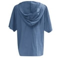 thumbnail image 4 of Birdeem Mode Femme Décontractée Manches Courtes Col en V Imprimé Lettre T-Shirt Blouse, 4 of 5