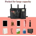 thumbnail image 4 of Extra Large Walker Bag with Water Cup Holder,Walker Basket,Foldable Walker Storage Bag,Side Walker Bag,Walker Side Access Bag Organizer Pouch Tote,Scooters or Rollator Walkers,16*11inch,Black, 4 of 9