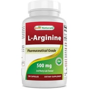 Best Naturals L-Arginine 500 mg 250 Capsules