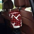 thumbnail image 5 of Naloa Christmas Buffalo Plaid Car Trash Can Garbage Car Accessories Trash Can Car Waste Bin for for Driver and Passenger Any Vehicle, 5 of 7