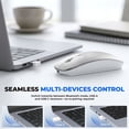 thumbnail image 2 of RaceGT Bluetooth Mouse for MacBook Pro/Air, Wireless Rechargeable Portable Silent Mouse for Laptop, BT5.4 & USB C & USB A Tri-Mode Cordless Mice for MacBook, Mac, PC, Desktop and Multi-Device-Silver, 2 of 9