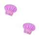 thumbnail image 4 of Injueey Gorro de ducha para mujer, gorro de baño grueso de secado rápido, decoración con lazo, envoltura, toalla para el baño del hogar, Violeta 2piezas, 4 of 6