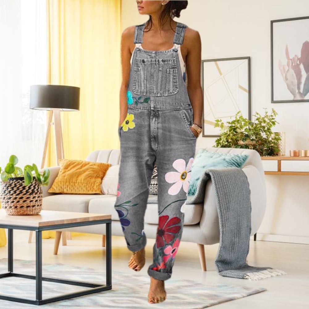 denim distressed jumpsuit