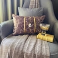 thumbnail image 2 of The HomeCentric Decorative Brown Pack of 2, 12"x14" (30x35 cm) Lumbar Pillow Cover, Suede Solar Quartz, Gemstone, Faux Leather & Marble print Oblong Pillow, Abstract Modern Style - Solar Quartz Brown, 2 of 10