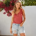 thumbnail image 4 of SUNBS Tank Tops for Women Summer Casual Camisole Tops Ribbed Sleeveless Henley Shirts Basic Clothing, 4 of 8