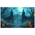 thumbnail image 1 of Halloween Theme Decorative Banner Spooky Atmosphere Jack o Lanterns Gate Design for Outdoor Decorating Holiday Party Night, 1 of 5