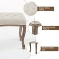 thumbnail image 6 of Bestco Vanity Bench 44" French Style Piano Bench Bedroom Foyer Entryway Ottoman Beige, 6 of 12