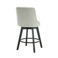 thumbnail image 5 of MINCETA Counter Stools,26" 360 Free Swivel Bar Stools,Modern Counter Height Upholstered Backrest Barstools with Button Tufted,Wooden Kitchen Stools Set of 2,Performance Fabric in Beige Gray, 5 of 5