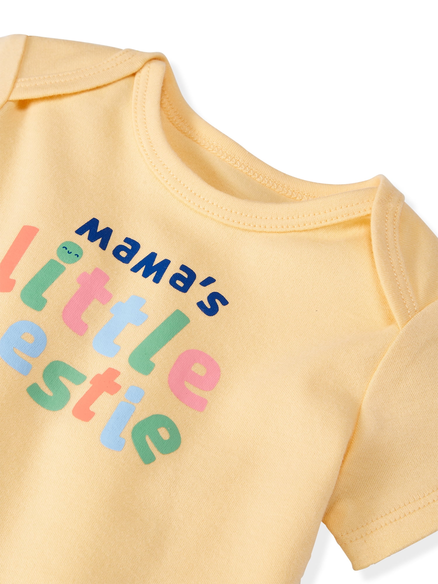 Garanimals Newborn & Baby Girl Cotton Lap-Shoulder Short-Sleeve Bodysuit, Sizes 0–24M