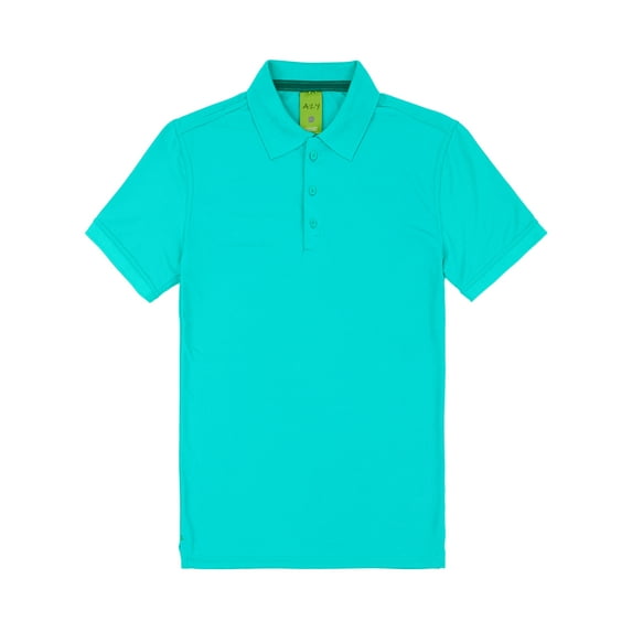 A2Y Men's Soft Quick Dry Durable Golf Short Sleeve Polo Shirts Aqua 2XL