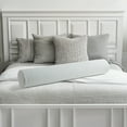thumbnail image 2 of 47" x 8" Memory Foam Bolster Pillow, Cylinder Body Pillow - Ergonomically Designed, White Cover, 2 of 6