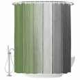thumbnail image 2 of Shower Curtains for Bathroom, Sage Green Gray Ombre Waterproof Fabric Shower Curtain, Vintage Country Wooden Decorative Bathroom Curtain for Bathtub, 36"x72", No Hooks Included, 2 of 9