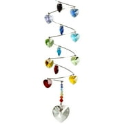 Woodstock Wind Chimes Woodstock Rainbow Makers Collection, Crystal Spiral, 9'' Rainbow Hearts Crystal Suncatcher CS23