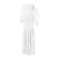 thumbnail image 3 of AOMPMSDX Maternity Clothes Feeding Dress Supplier Maternity Dress Women Mesh Sleeveless Trailing Photoshoot Dress White S, 3 of 6