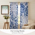 thumbnail image 4 of Blue Grey Floral Sheer Curtains 96 Inch Length 2 Panels Set, Vintage Abstract Art Farmhouse Voile Window Treatment Semi Sheer Long Curtains Drapes for Bedroom/Living Room/Kitchen 52"x96"x2, 4 of 8