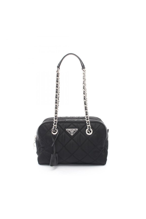 Pre-Owned Prada TESSUTO IMPUNTU Shoulder Bag/Handbag, Nylon, Women's, Black, 1BB072