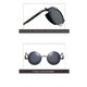 thumbnail image 5 of Gafas de sol steampunk polarizadas redondas grises plateadas vintage para hombres y mujeres con protección UV400 Excelente Rendimiento, 5 of 5