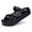 Black, variant on Women's Platfrom Slippers with Adjustable Buckle Summer Lightweight Beach House Slippers