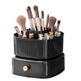 thumbnail image 4 of Organizador de Maquillaje Apilable, Soporte para Brochas de Maquillaje con Bandeja Organizadora de Maquillaje Giratoria de 360°, Estante para Soporte de CosméTicos (Negro), 4 of 5