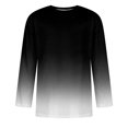 thumbnail image 3 of LYEAA Mens T Shirts Summer 3/4 Sleeves Crew Neck Athletic Workout Loose Pullover T-shirts Gradient Training Casual Soft Comfortable Breathable Men's Tops Black M, 3 of 4