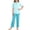 Blue, variant on Cethrio Girls' Pajama Sets 2 Piece, Comfy Casual Short Sleeve Kids' Summer Sleepwear Pink Size 7-8