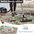 thumbnail image 5 of Sage Green Floral Outdoor Rug for Patio/Deck/Porch, Non-Slip Large Area Rug 3 x 5 Ft, Spring Flowers Leaves Farmhouse Indoor Outdoor Rugs Washable Area Rugs, Reversible Camping Rug Carpet Runner, 5 of 8
