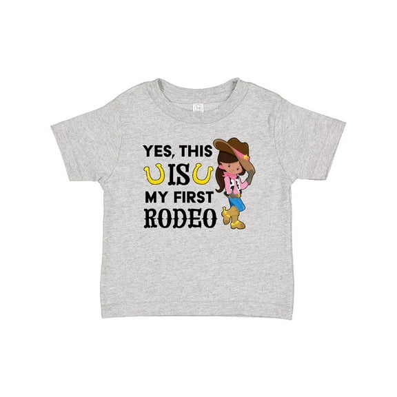 Inktastic Yes, this IS my First Rodeo- cowgirl in hat and boots Girls Baby T-Shirt