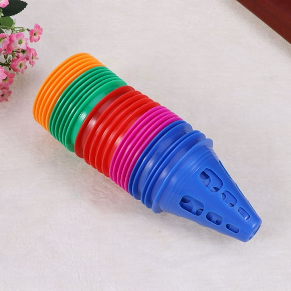 WRISTBIQUE 25 PCS Assorted Color PVC Block Cones for Sports Training Soccer Football Basketball Roller Skating