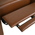 thumbnail image 5 of Noble House Cossitt Standard Faux Leather Tufted Pushback Recliner, Cognac Brown, 5 of 11