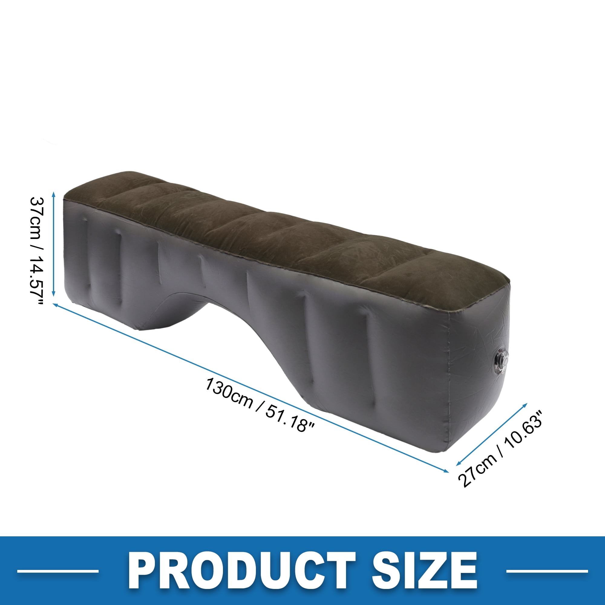 Unique Bargains Car Mattress Sleeping Mat Comfortable Rear Seat Air Bed Gap Pad for Napping Travel Deep Brown Gray