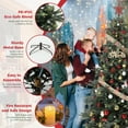 thumbnail image 6 of IdealHouse 6.5ft Pre-Lit Slim Aspen Fir Artificial Christmas Tree with Clear Lights, Realistic Pinecones & Berries, Metal Stand, 6 of 11