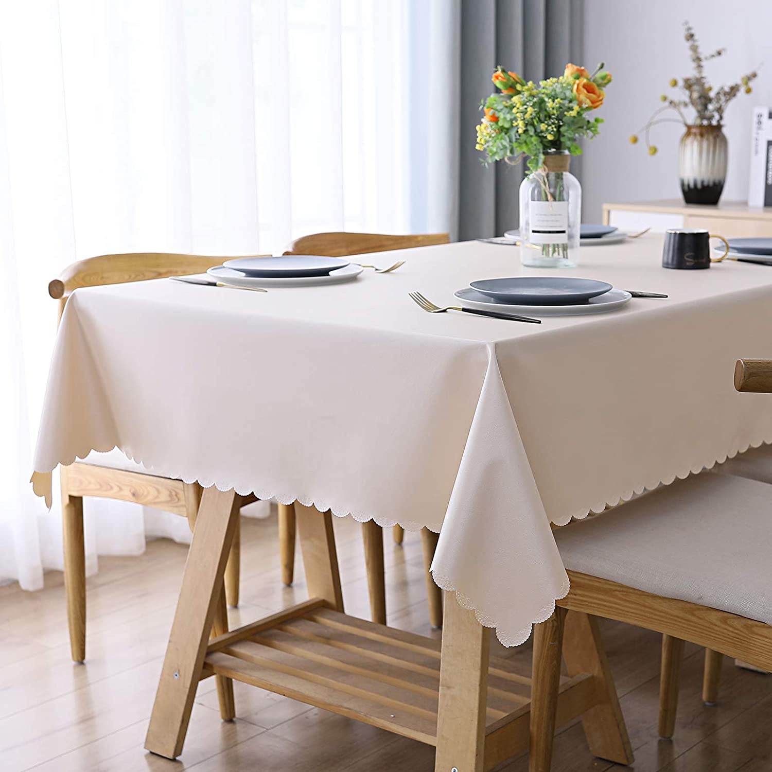 Details about   Clear Vinyl Plastic Film Tablecloth Table Cover Protector Waterproof 